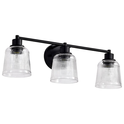 Nuvo 60-8603 Grayson, 3 Light Vanity, Matte Black Finish