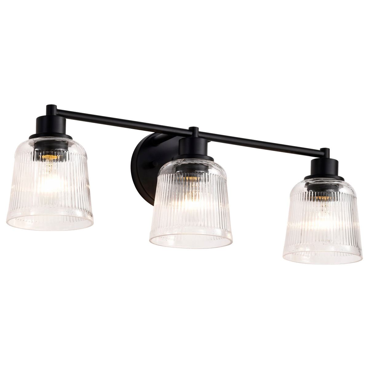 Nuvo 60-8603 Grayson, 3 Light Vanity, Matte Black Finish