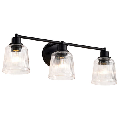 Nuvo 60-8603 Grayson, 3 Light Vanity, Matte Black Finish