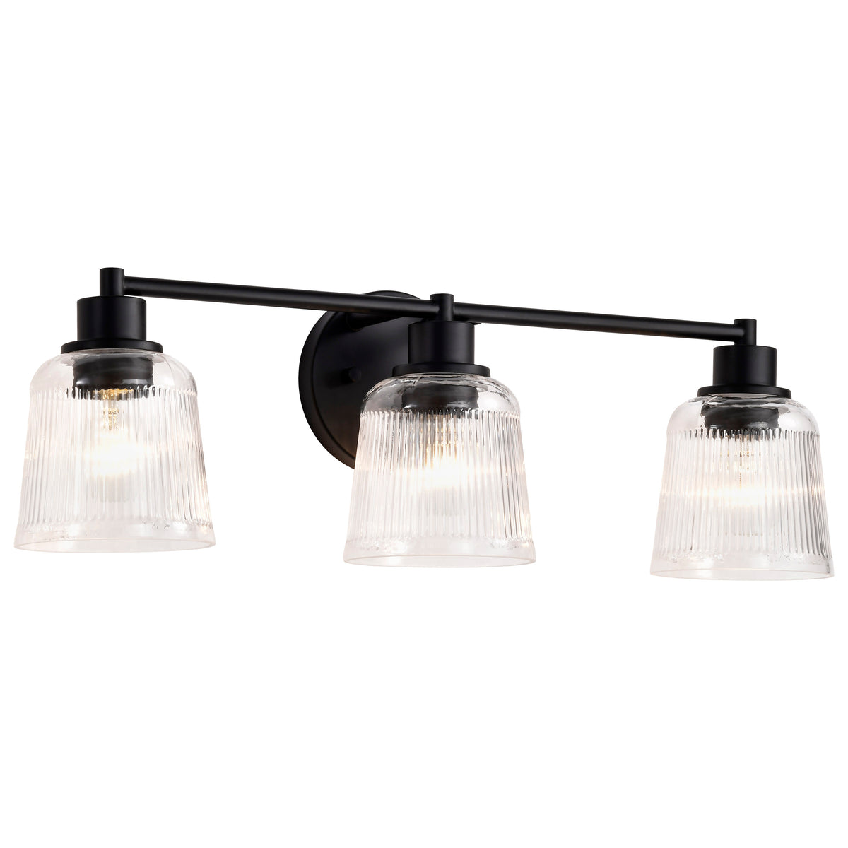 Nuvo 60-8603 Grayson, 3 Light Vanity, Matte Black Finish