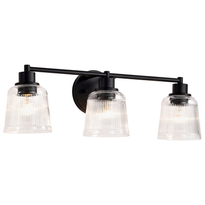Nuvo 60-8603 Grayson, 3 Light Vanity, Matte Black Finish