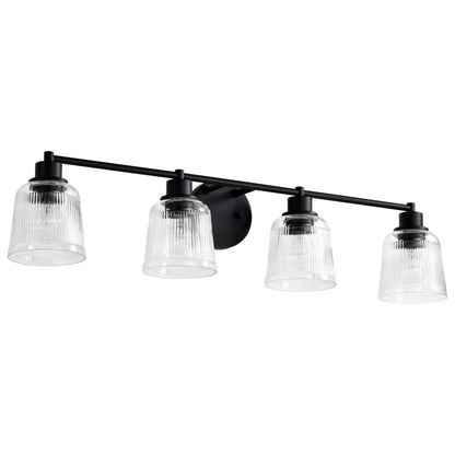 Nuvo 60-8604 Grayson, 4 Light Vanity, Matte Black Finish