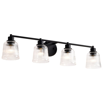 Nuvo 60-8604 Grayson, 4 Light Vanity, Matte Black Finish