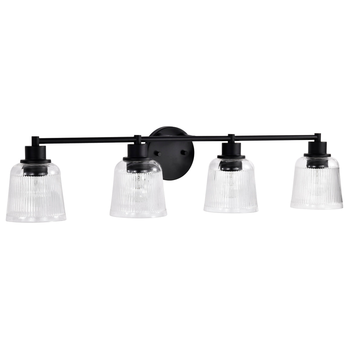 Nuvo 60-8604 Grayson, 4 Light Vanity, Matte Black Finish