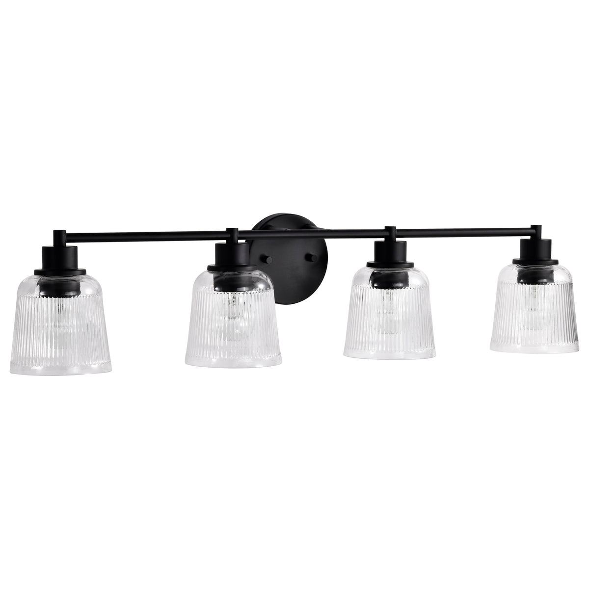 Nuvo 60-8604 Grayson, 4 Light Vanity, Matte Black Finish