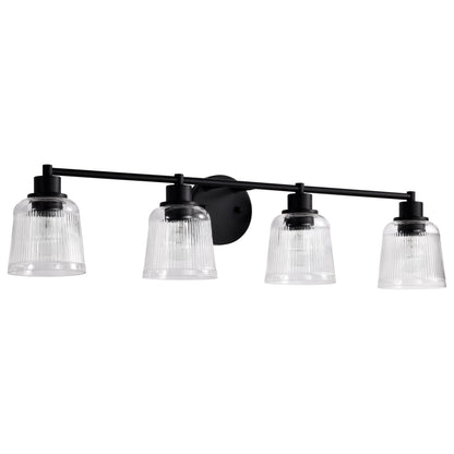 Nuvo 60-8604 Grayson, 4 Light Vanity, Matte Black Finish