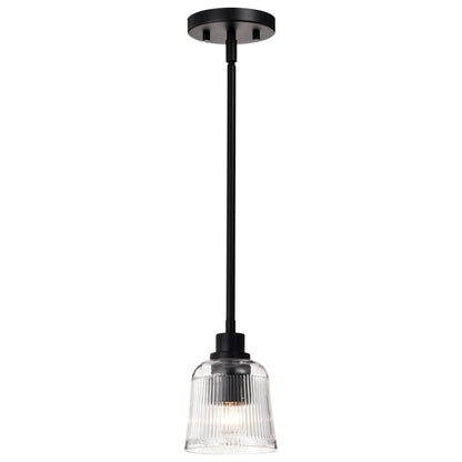 Nuvo 60-8605 Grayson, 1 Light Mini Pendant, Matte Black Finish