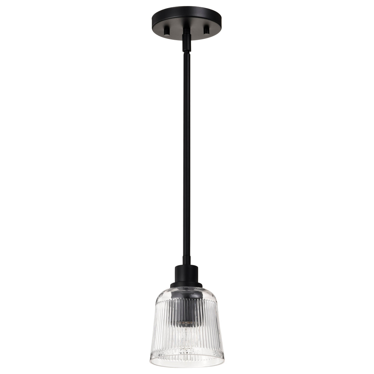 Nuvo 60-8605 Grayson, 1 Light Mini Pendant, Matte Black Finish