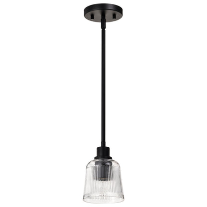 Nuvo 60-8605 Grayson, 1 Light Mini Pendant, Matte Black Finish