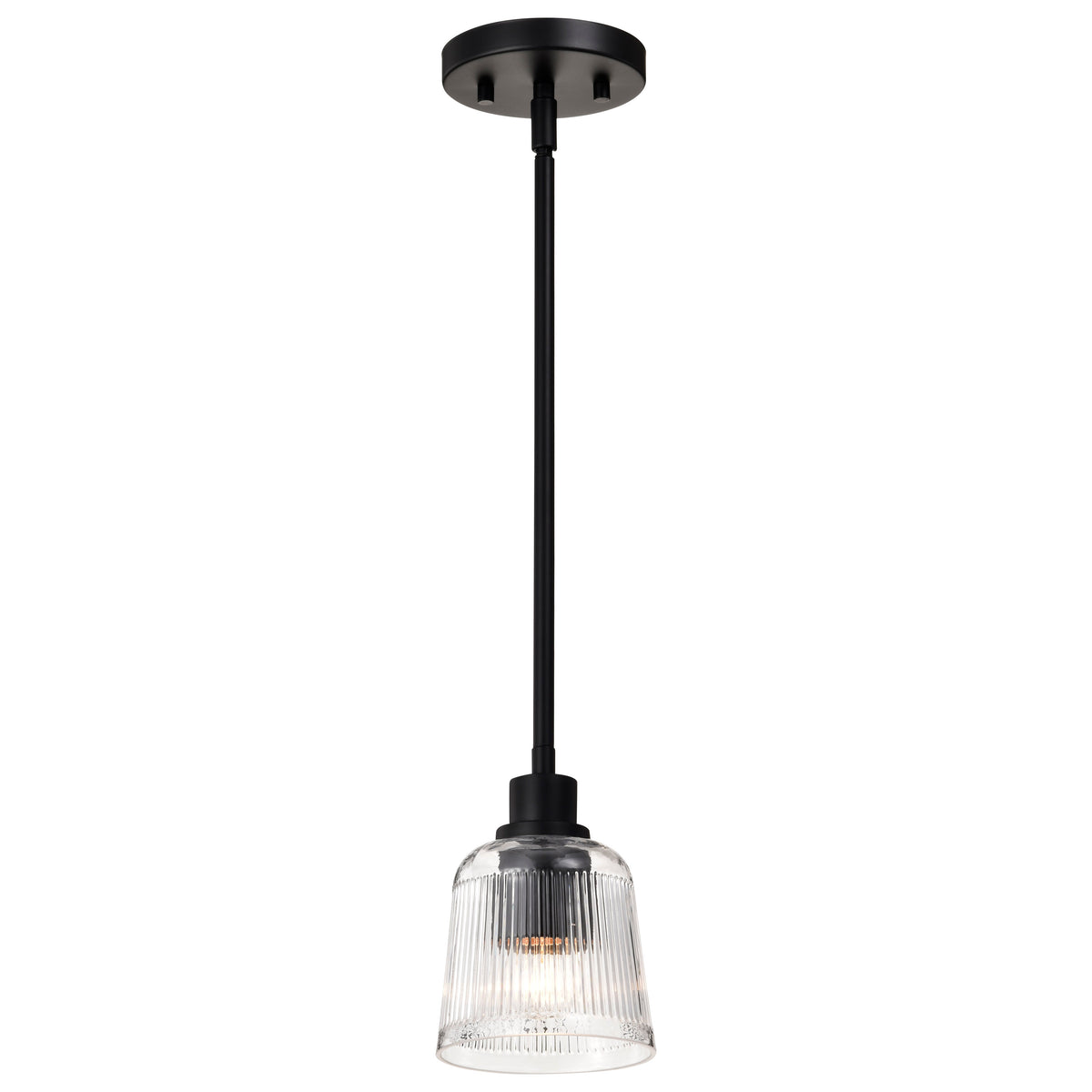 Nuvo 60-8605 Grayson, 1 Light Mini Pendant, Matte Black Finish