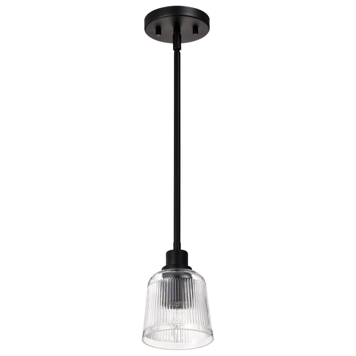 Nuvo 60-8605 Grayson, 1 Light Mini Pendant, Matte Black Finish