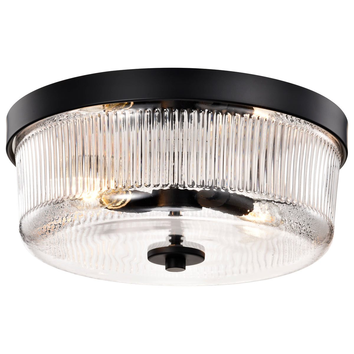 Nuvo 60-8608 Grayson, Small Flush Mount, Matte Black Finish