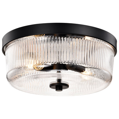Nuvo 60-8608 Grayson, Small Flush Mount, Matte Black Finish