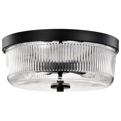 Nuvo 60-8608 Grayson, Small Flush Mount, Matte Black Finish