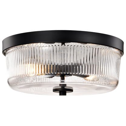 Nuvo 60-8608 Grayson, Small Flush Mount, Matte Black Finish