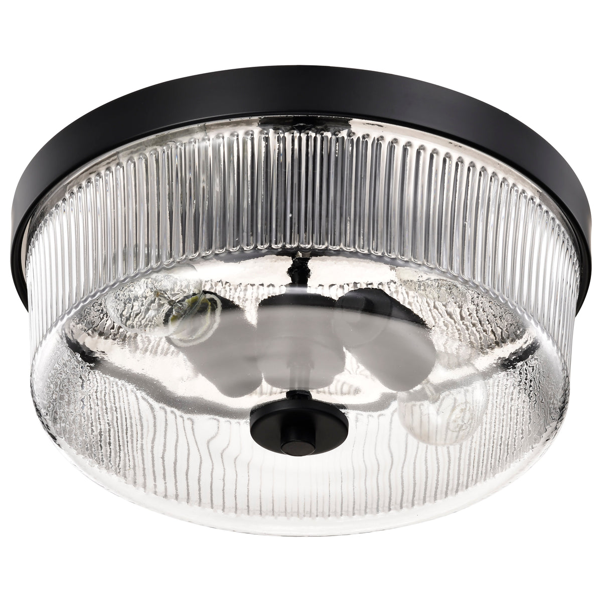 Nuvo 60-8608 Grayson, Small Flush Mount, Matte Black Finish