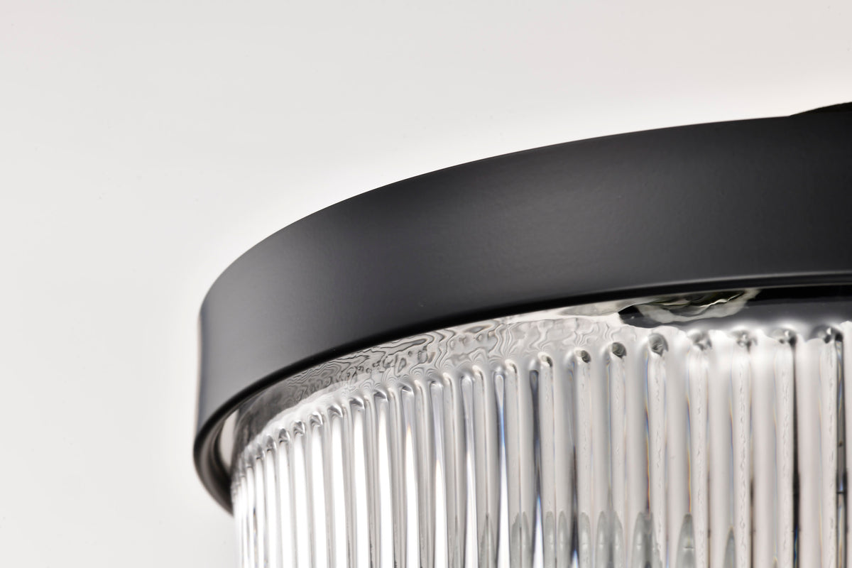 Nuvo 60-8608 Grayson, Small Flush Mount, Matte Black Finish