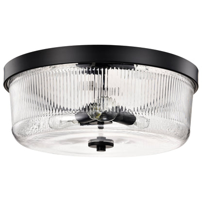 Nuvo 60-8609 Grayson, Large Flush Mount, Matte Black Finish