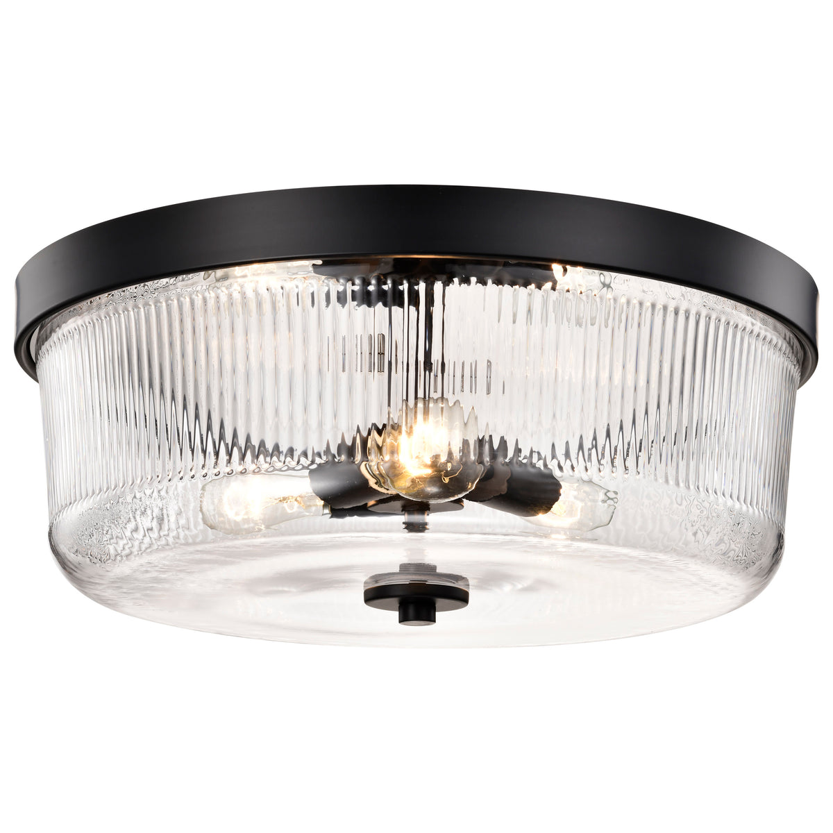 Nuvo 60-8609 Grayson, Large Flush Mount, Matte Black Finish