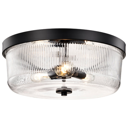 Nuvo 60-8609 Grayson, Large Flush Mount, Matte Black Finish