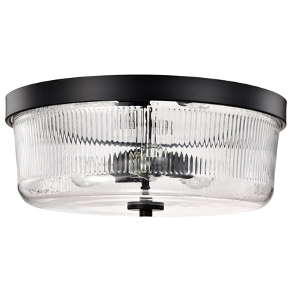 Nuvo 60-8609 Grayson, Large Flush Mount, Matte Black Finish