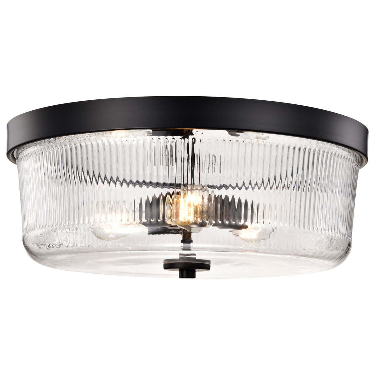 Nuvo 60-8609 Grayson, Large Flush Mount, Matte Black Finish
