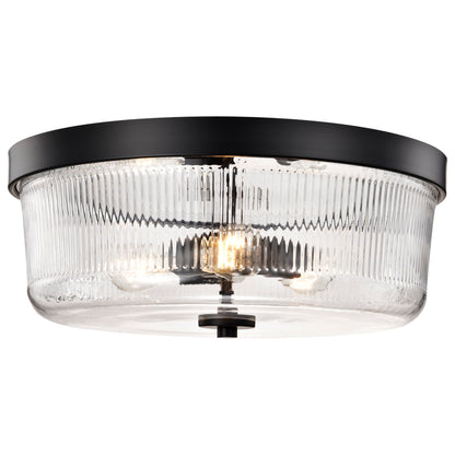 Nuvo 60-8609 Grayson, Large Flush Mount, Matte Black Finish