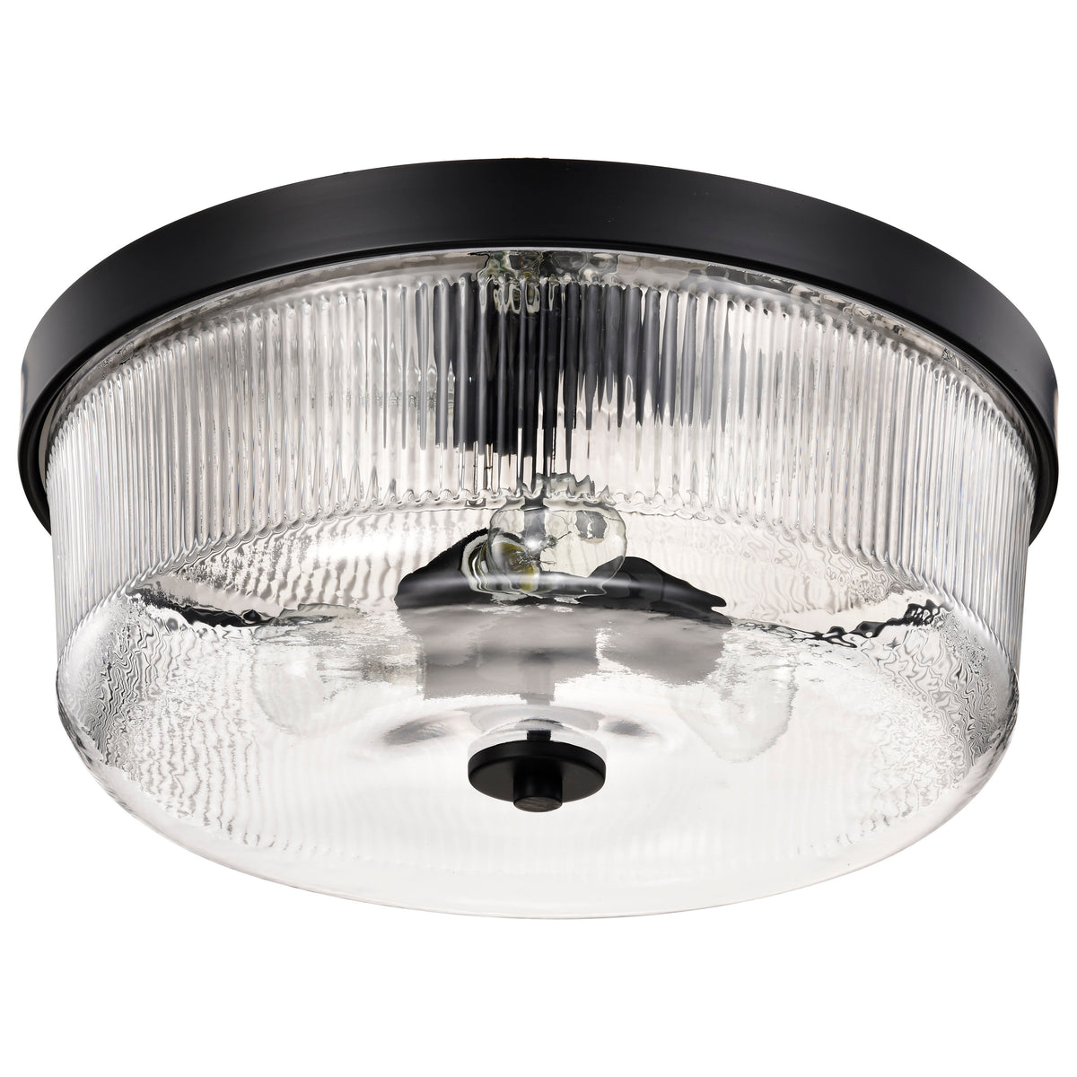 Nuvo 60-8609 Grayson, Large Flush Mount, Matte Black Finish