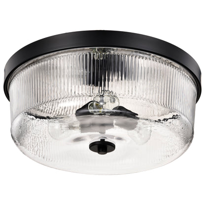 Nuvo 60-8609 Grayson, Large Flush Mount, Matte Black Finish