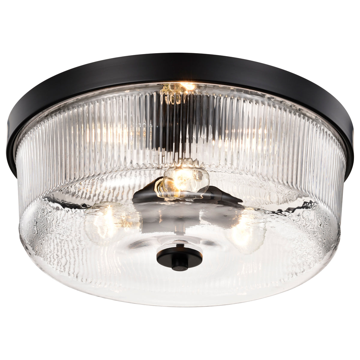 Nuvo 60-8609 Grayson, Large Flush Mount, Matte Black Finish