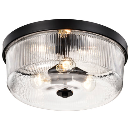 Nuvo 60-8609 Grayson, Large Flush Mount, Matte Black Finish