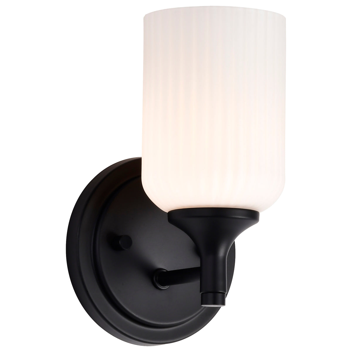 Nuvo 60-8641 Solara, 1 Light Wall Sconce, Matte Black Finish