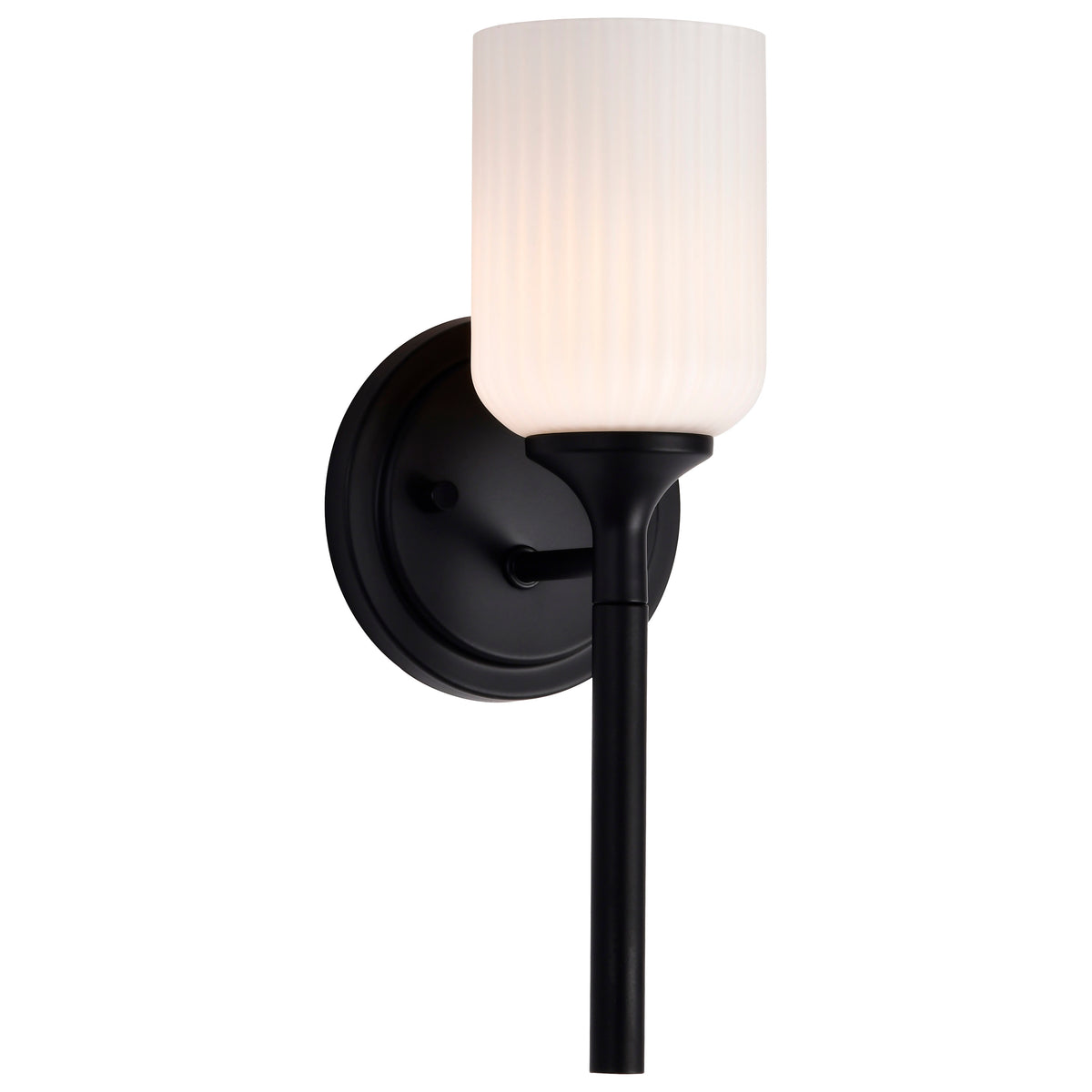 Nuvo 60-8641 Solara, 1 Light Wall Sconce, Matte Black Finish