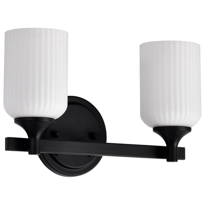 Nuvo 60-8642 Solara, 2 Light Vanity, Matte Black Finish