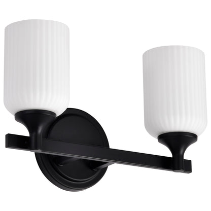 Nuvo 60-8642 Solara, 2 Light Vanity, Matte Black Finish