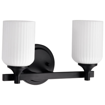Nuvo 60-8642 Solara, 2 Light Vanity, Matte Black Finish
