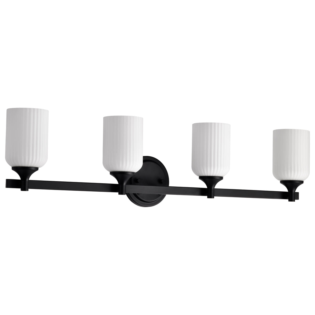 Nuvo 60-8644 Solara, 4 Light Vanity, Matte Black Finish