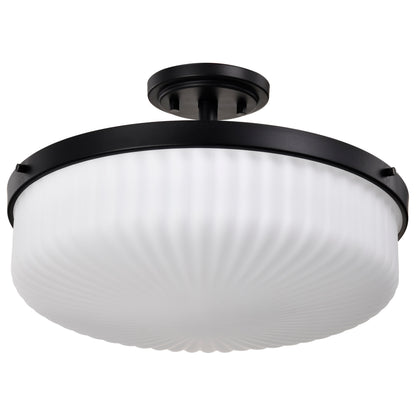 Nuvo 60-8647 Solara, Semi Flush Mount, Matte Black Finish