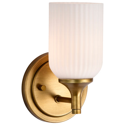 Nuvo 60-8661 Solara, 1 Light Wall Sconce, Natural Brass Finish
