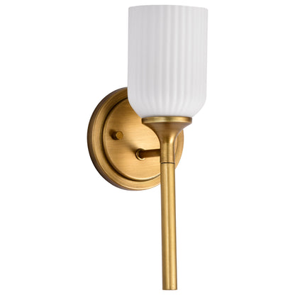 Nuvo 60-8661 Solara, 1 Light Wall Sconce, Natural Brass Finish