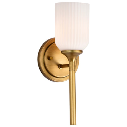 Nuvo 60-8661 Solara, 1 Light Wall Sconce, Natural Brass Finish