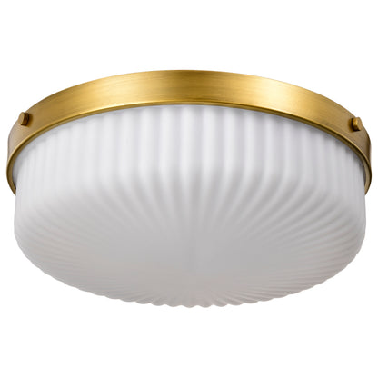Nuvo 60-8668 Solara, Flush Mount, Natural Brass Finish