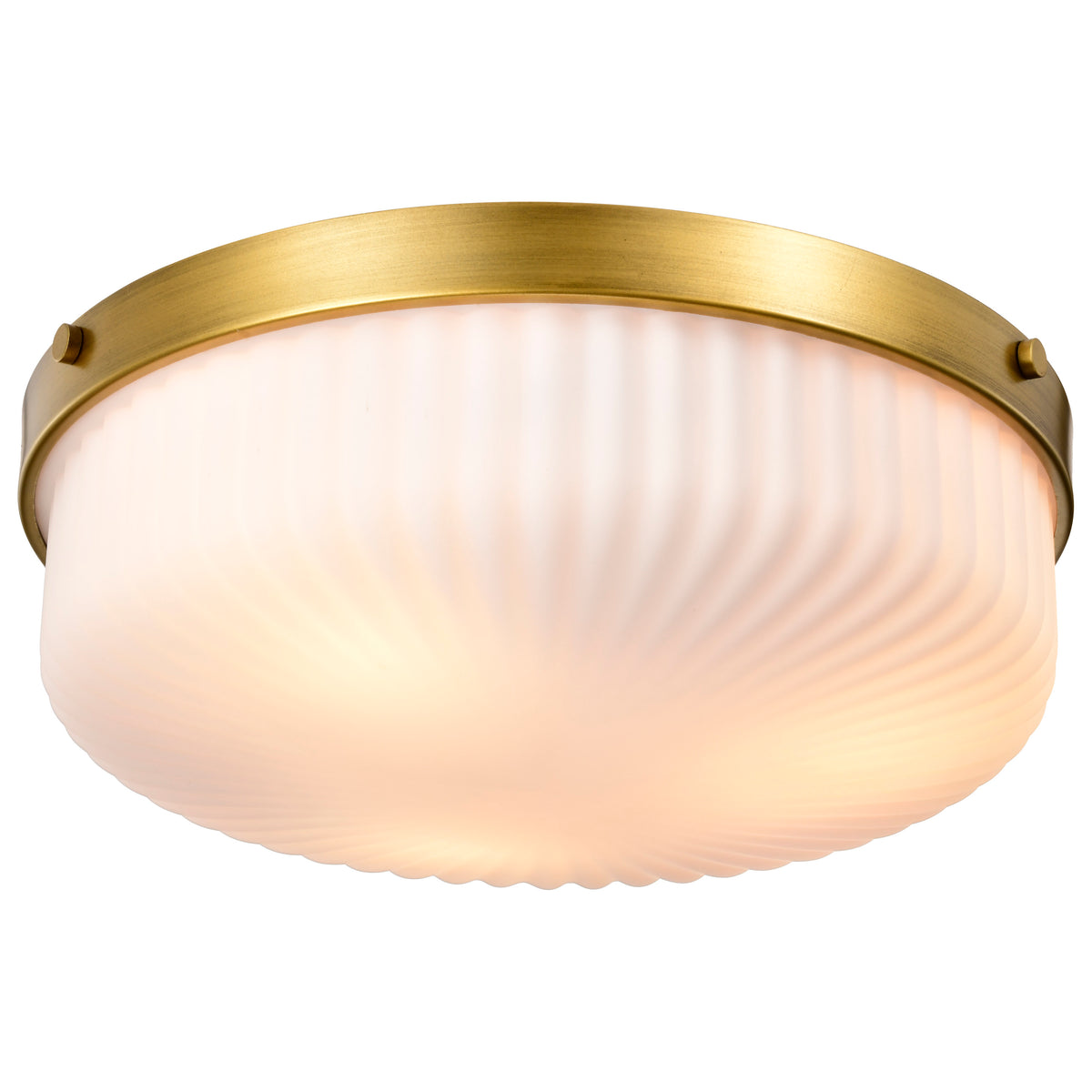 Nuvo 60-8668 Solara, Flush Mount, Natural Brass Finish