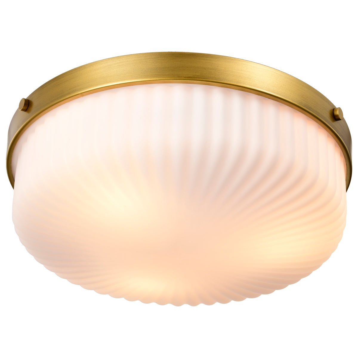 Nuvo 60-8668 Solara, Flush Mount, Natural Brass Finish