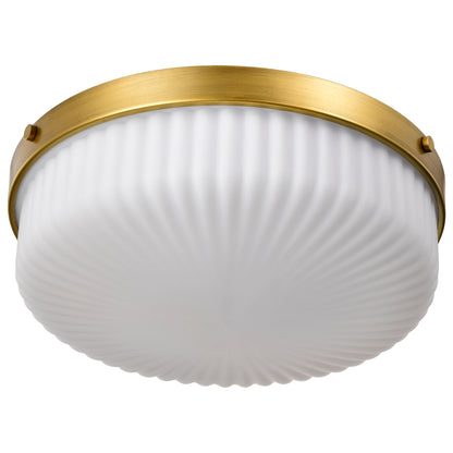 Nuvo 60-8668 Solara, Flush Mount, Natural Brass Finish
