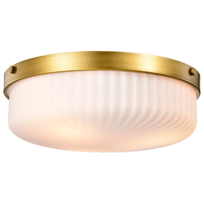 Nuvo 60-8668 Solara, Flush Mount, Natural Brass Finish