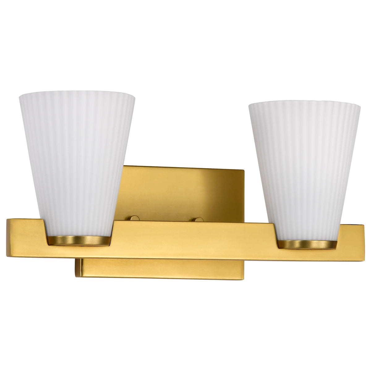 Nuvo 60-8722 Royale, 2 Light Vanity, Burnished Brass Finish