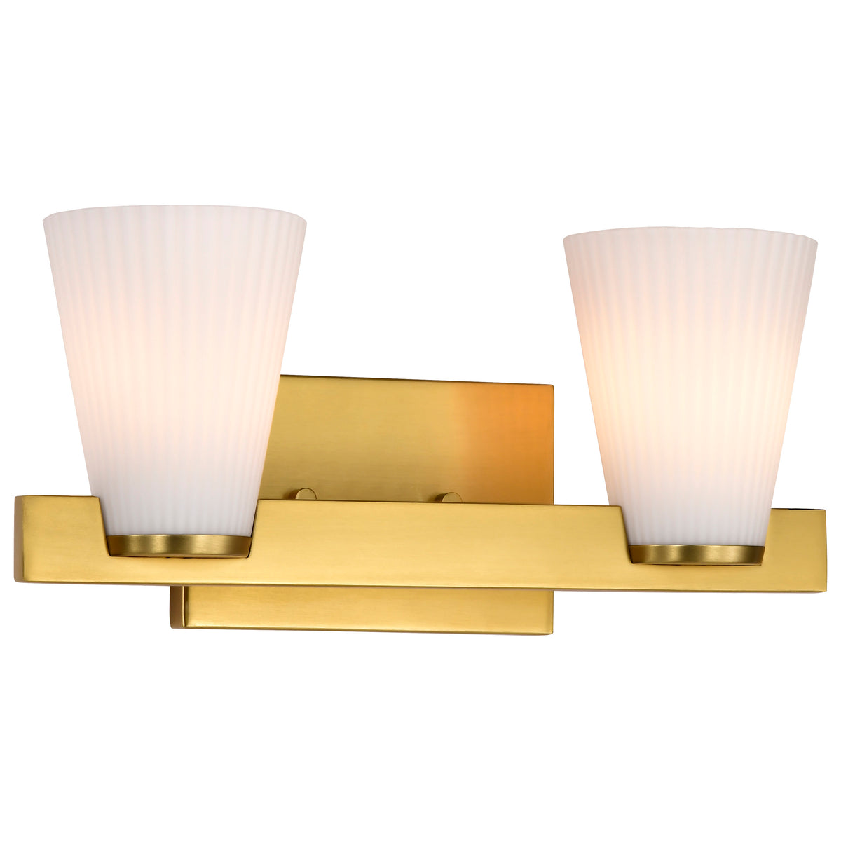 Nuvo 60-8722 Royale, 2 Light Vanity, Burnished Brass Finish