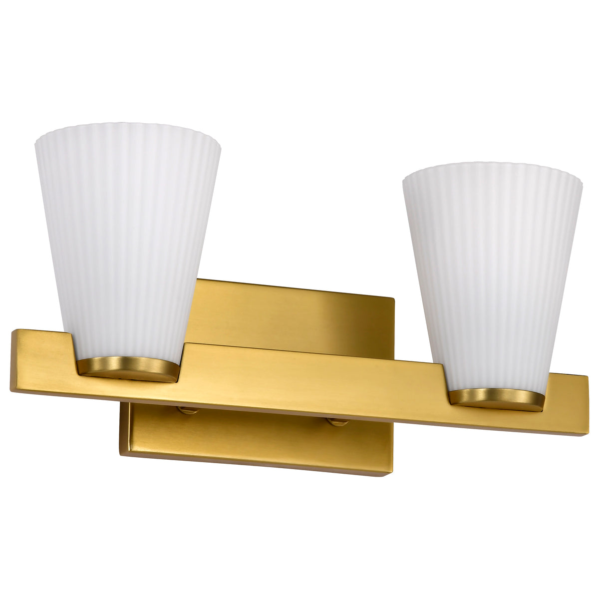 Nuvo 60-8722 Royale, 2 Light Vanity, Burnished Brass Finish