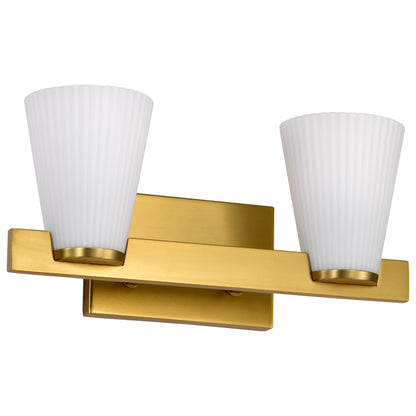 Nuvo 60-8722 Royale, 2 Light Vanity, Burnished Brass Finish